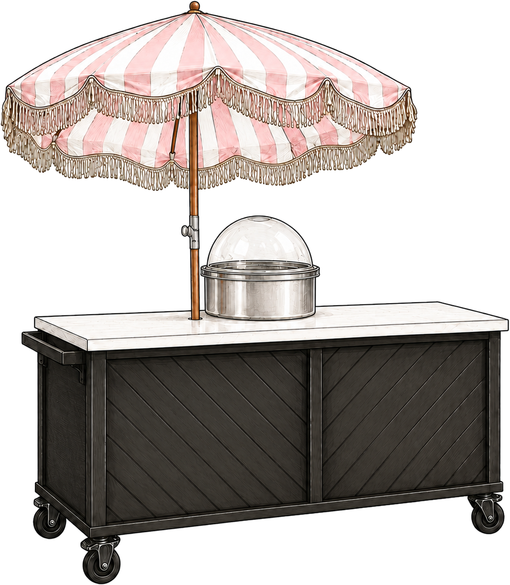 Handcrafted Woodshop Joy cart